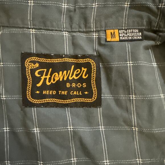 Howler Brothers H Bar B Snap Shirt - Men’s Medium - FREE SHIPPING - Picture 9 of 9